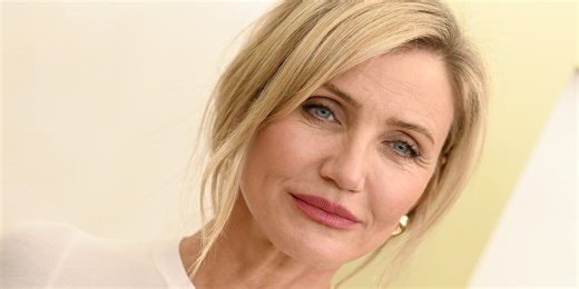 Cameron Diaz Looks So Different Swapping Signature Sleek Hair for a Bold '80s-Coded Transformation