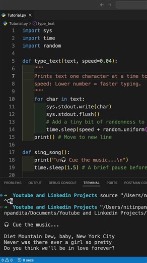 Python + Diet Mountain Dew song lyrics 🔥| #python #lryics #programming
