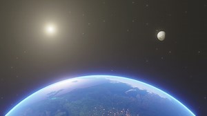 Download Moon and Earth Space Background for free