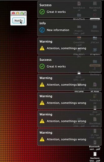 JavaFX Simple Notifications