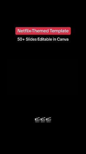 Netflix Presentation Template‼️ DM me for more info 🎬 50 Slides 🎬 Edit directly in Canva or convert to PPT easily 🎬 Ready to place image frames 🎬 All design elements free to use 🎬 For personal use, and unique presentations #fyp #foryoupage #netflix #canva #ppt #digitalproducts #presentation #template #tiktokph #powerpoint #netflixph