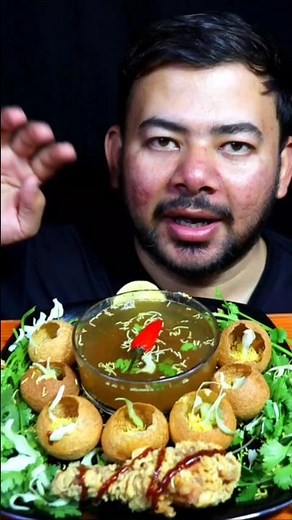 Crazy Eating challenge 😱Pani Puri vs Chicken eg piece 🔥🍗😱#shorts #viral #trending #ytshorts