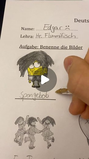 Lehrer Flummifisch | Heute habe ich den Deutsch Test von Edgar kontrolliert. Er war ziemlich ein Emo. #lehrer #schule #test #korrektur #schüler #deutsch... | Instagram