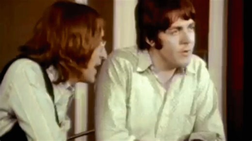 John Lennon and Paul McCartney enjoying "Hey Jude" during the second day of the recording, July 30, 1968.