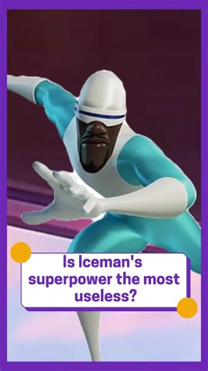 Did you know that Iceman's superpower is actually the most useless one?#celebrity#usa#foryou#theincredibles#theincredibles2#funnyvideos#animacion#cartoon#virall#us#USA#fyp
