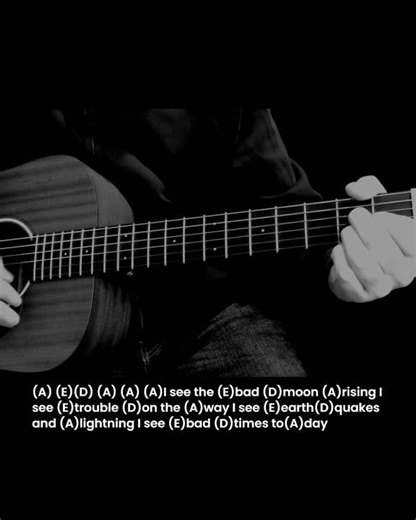 BAD MOON RISING ~ Creedance Clearwater Revival ~ Chill Acoustic Guitar Cover Lesson