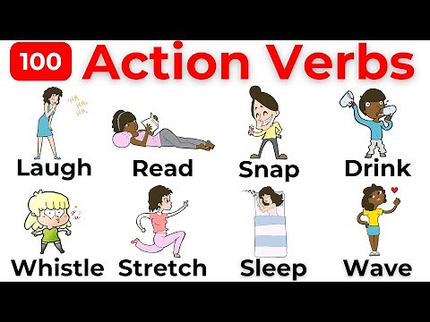 100 Action Verbs | Common Action Verbs | Action verbs with Sentences