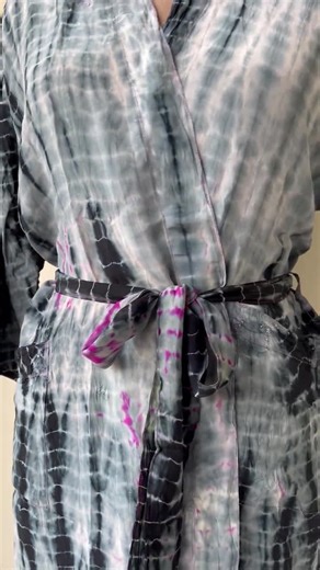 Long Crepe Silk Kimono Robe Silk Dressing Gown Bikini Wrap Up Silk Robe For Women's Comfortable Night Dress Vintage Robe Vacation Wear Robe