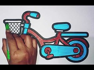 How to draw bicycle very easy and step by step | Drawing bicycle simple and easy drawing tutorial