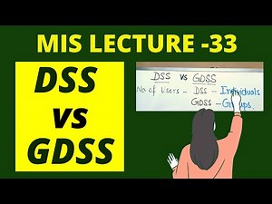 DSS vs GDSS | Decision Support System vs Group Decision Support System | MIS Lecture 33 | BBA | MBA