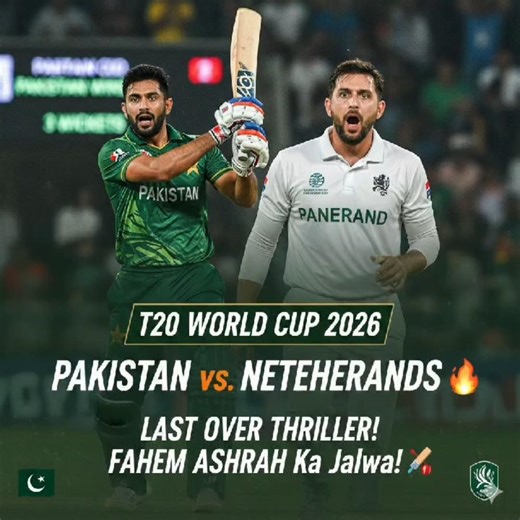 Pakistan vs Netherlands T20 WC 2026: Faheem Ashraf Ne Haara Hua Match Jitaya! 😱🏏 #teampakistan