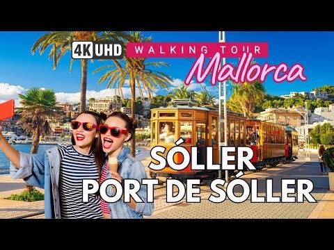 Most Beautiful Tram Ride in Mallorca! 🚋 Sóller to Port de Sóller + Walking Tour 4K