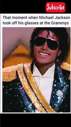 "that iconic moment: Michael Jackson takes off his glasses at the Grammys" #MJ #popking #shortsfeed