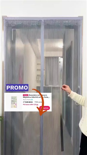 Zanzariera con Chiusura Magnetica 240x140 cm | Addio zanzare