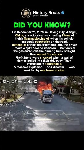 Driver Delivered Fire to Fire Station #history #facts