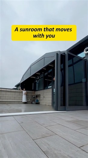 A sunroom that moves with you 😉😉 #sunroom #backyard #tinyhouse #homedecor #outdoors #backyard #fyp