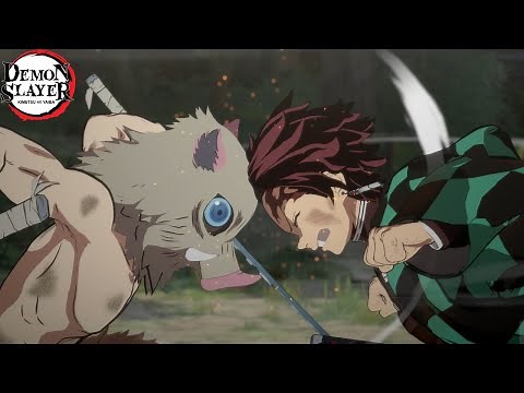 Tanjiro Meets Inosuke for the First Time | Demon Slayer Chronicles