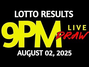 Lotto Result Today 9:00 pm draw August 02, 2025 Saturday PCSO LIVE