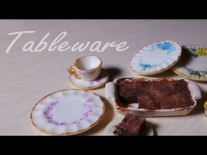Miniature Cooking Tray/Dish + Decorating Plates - Polymer Clay