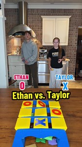 Who’s the best in this tic tac toe game?? #familygamenight #familyfun #gameswithfriends #tictactoe