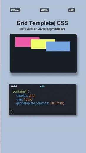 CSS Grid Template Tutorial: Create Perfect Layouts FAST! #cssshorts #css #shorts