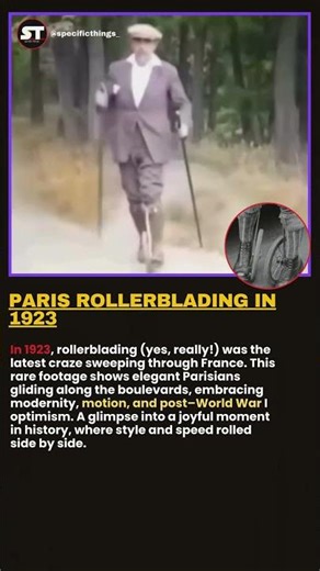 Paris Rollerblading in 1923 — When Speed Met Style . #shortsfeed #factshorts #didyouknow #ytshorts