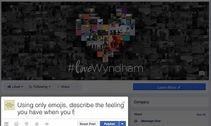 Using only emojis, describe the feeling you have when you first arrive at your favorite resort. #LoveWyndham ❤️ 😁 🙌🏼 💃🏻 ✈️ | Shell Vacations Club