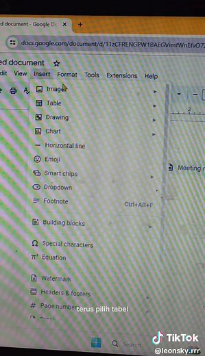 Cara bikin tabel di Google Docs #tutorial #googledocs