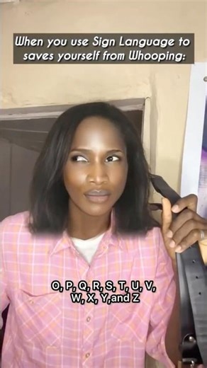 When you use sign language to save yourself from whooping 😂