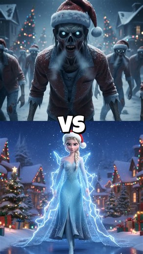 Christmas Zombies vs Elsa vs Rapunzel vs Barbie vs Santa Claus #christmas #navidad #disney #shorts