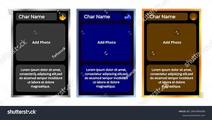 Classic Game Card Border Template Elemnt Stock Vector (Royalty Free) 2441995849 | Shutterstock