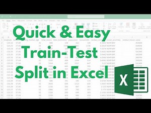 Easy Train Test Split in Excel