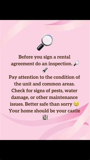 Always perform a self guided inspection of the unit before you commit to a lease agreement.