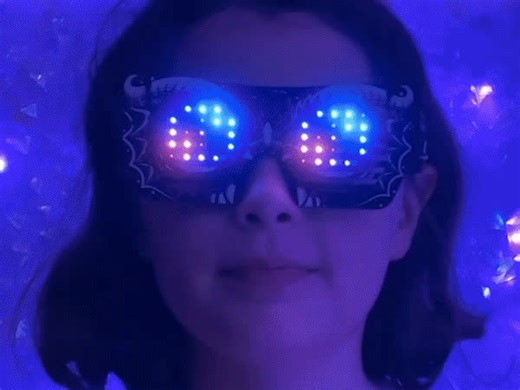 LED Glasses Custom Animated Graphics with Sprites