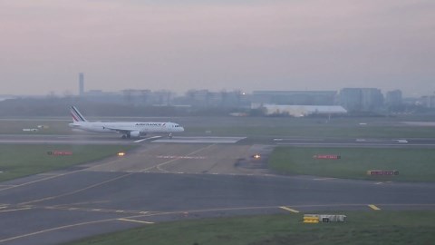 I took a video of a plane taking off while we were landing