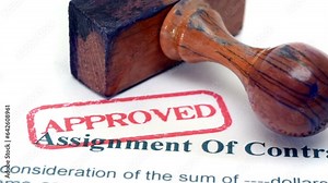 Assignment of contract approved dolly shot