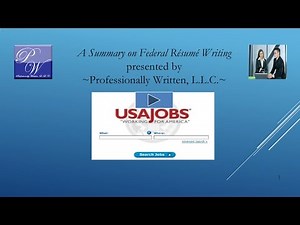 SUMMARY ON FEDERAL RESUME WRITING