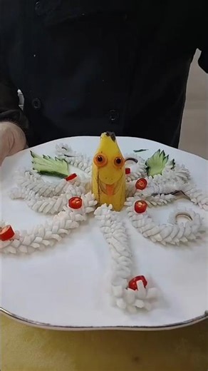 Fish, Banana & Cucumber Make Different Style Carving |Amazing Food Art Skills#Plate decorated idea's