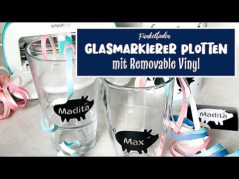 Super easy to Cricut glasses stickers for New Year's Eve with Cricut Joy Plotter + Plotterfreebie