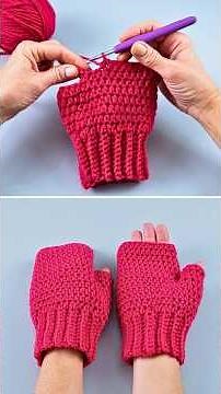 Easy Crochet Fingerless Gloves! Miarti🧶