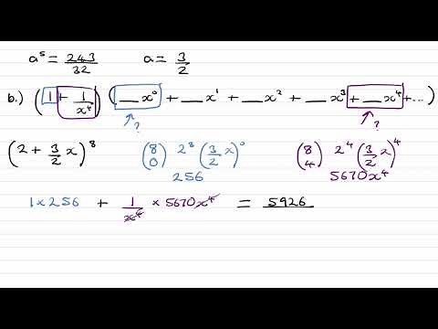 Binomial Expansion Exam Questions - A Level Maths - Edexcel Pure Year 1 - Q14 (level 3)