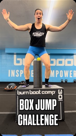 🎾 Box Jump Ball Challenge 📦 We’ve spent the last 5 weeks working on our Soft Box jumps during this mesocycle, it was time to add a little challenge in the mix. Think you could keep the ball from falling off the foam roller? #burnbootcamp #burnbootcampwfb #burnbootcampwhitefishbay | Burn Boot Camp - Whitefish Bay, WI