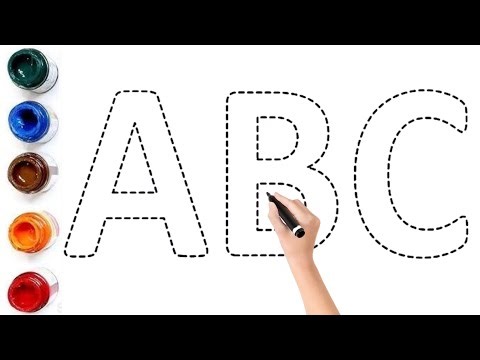 Kids Learn to Draw & Paint Alphabet A to Z | ABC Drawing for Kids & Toddlers | Fun Learning Video