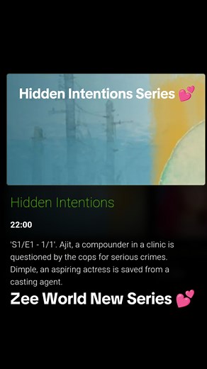 Hidden Intentions Zee World Series: A Must-Watch!