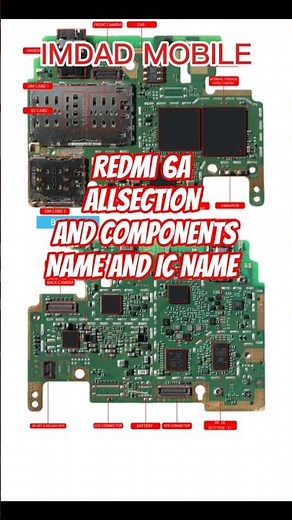 REDMI 6A 📱 All SECTION AND COMPONENTS NAME AND IC NAME #imdadmobile #trending #smartphone #redmi6a