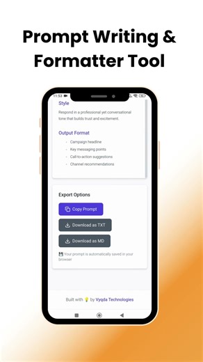 Prompt Generator Tool | Create Perfect AI Prompts for Writing, Coding & Marketing