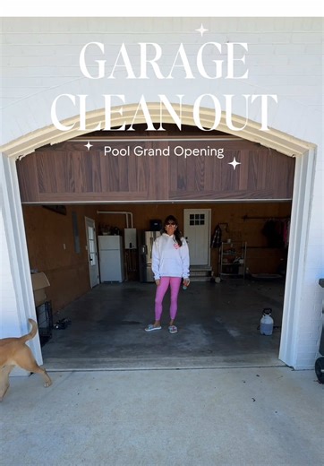 Getting this pool ready to open is honestly exhausting but you know what this garage looks pretty dang good. 🫧🧽🧹 #springcleaning #cleantok #cleanwithme #garagecleanout #garageorganization