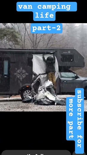 #trending #viral van life in snow fall #vanlife #camping #campervan #part1
