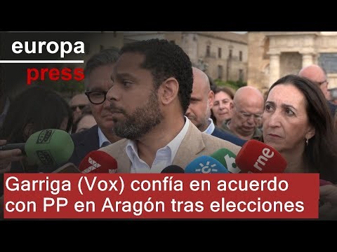 Garriga avanza que el acuerdo en Aragón será "el próximo" de Vox con el PP