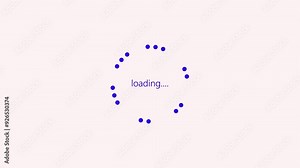Glowing neon circle loading animation. Loading wheel animation. loading icon animation. Loading Circle Video with Glow. Stock Video
